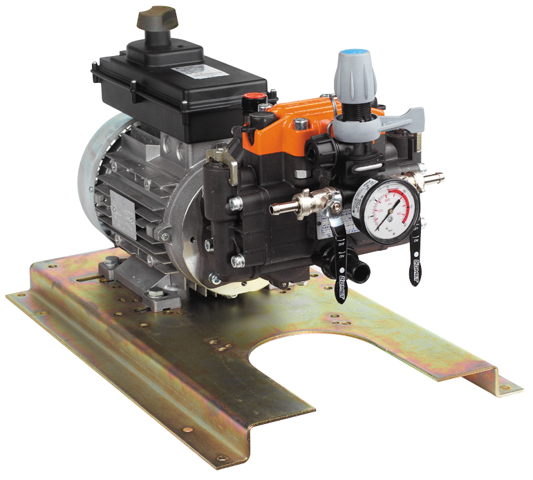 The construction of the rugged ZUWA double piston diaphragm pumps provides a constant and pulsation free transport of fluids. The pumps work in a medium pressure range and offer excellent intake capacity. These pumps are used for the conveyance of herbicides, pesticides or aggressive substances, also with small solids or fluids containing gases.